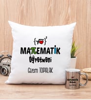 Matematik Öğretmeni Yastık ve Silver Kupa Bardak
