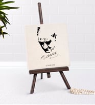 BK Gift Kişiye Özel Atatürk Temalı Şovaleli Doğal Taş-25 (Beyaz)
