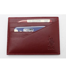 Plcuz 8435 U.S.Polo Assn.Hakiki Deri Kartlık (Bordo)