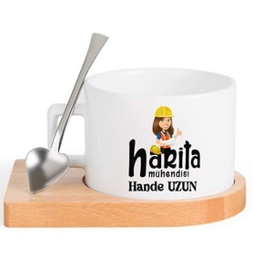 Harita Mühendisi  FİNCAN Seti (Beyaz)