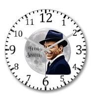 Frank Sinatra Duvar Saati Bombeli Gercek Cam