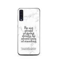Samsung A50 Beyaz Mermer Söz Tasarımlı Telefon Kılıfı