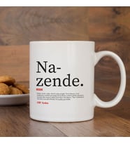 Lügatçe Nazende İsme Özel Kupa (Beyaz)