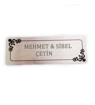İsme Kişiye Özel Gümüş Renk Kapı Arkası İsimlik