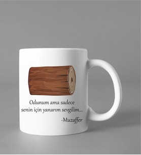 Kişiye Özel Odunsu Sevgili Kupası