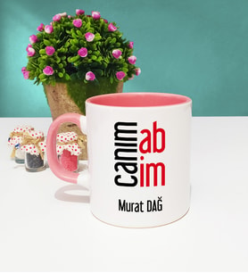 Abiye Canım Abim Tasarımlı Kişiye Özel Abi Kupa Bardak Pembe