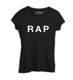 RAP Siyah Kadın Tshirt