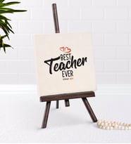 BK Gift Kişiye Özel En İyi Öğretmen Şovaleli Doğal Taş-13 (Beyaz)