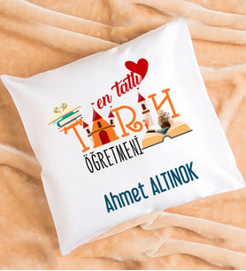 Mesajlı Tarih Öğretmeni Yastık