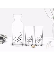 BK Gift Kişiye Özel Renkli Baskılı İsimli İkili Rakı Bardağı ve Karaf Hediye Seti-122 (Beyaz)