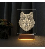 Kurt 3d Çocuk Odası Gece Lambası Doğum Günü Hediyesi (Sarı)