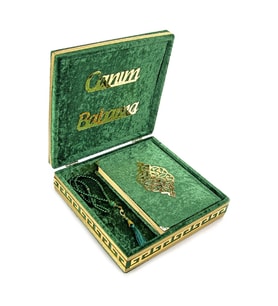 Babalar Gününe Özel İslami İbadet Hediyelik Set 18 (Yeşil)