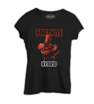 Fortnite - Hybrid Siyah Kadın Tshirt