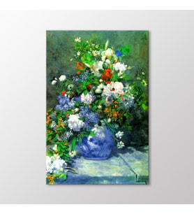 Arty Tablo Mavi Vazoda Çiçekler Tablo (Karışık)
