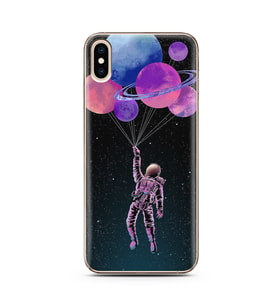 Uzay Balon Tasarım Süper Şeffaf Silikon Telefon Kılıfı İphone XS Max