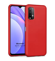 Microsonic Matte Silicone Xiaomi Redmi Note 9 4G Kılıf Kırmızı