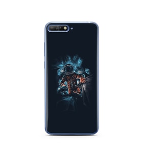 Uzay Boşluğu Tasarım Süper Şeffaf Silikon Telefon Kılıfı Huawei Y6 2018