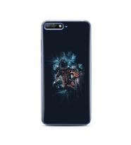 Uzay Boşluğu Tasarım Süper Şeffaf Silikon Telefon Kılıfı Huawei Y6 2018