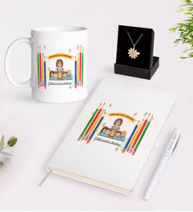 BK Gift Kişiye Özel Dünyanın En İyi Öğretmeni Beyaz Kupa Defter Kalem ve İsimli Papatya Kolye Hediye Seti-18 (Model 1)