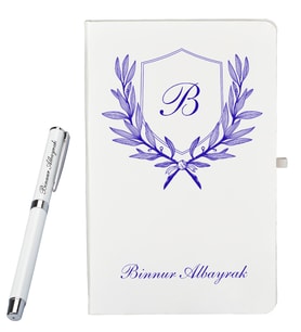 Kişiye Özel Defter ve Roller Kalem Seti Hediye Paketinde