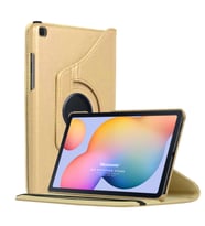 Microsonic Samsung Galaxy Tab S6 Lite 10.4" P610 Kılıf 360 Rotating Stand Deri Gold