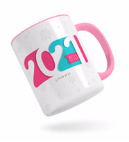 BK Gift Kişiye Özel 2024 Mutlu Yıllar Pembe Kupa Bardak-6