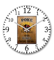 Poke Rodeo Duvar Saati Bombeli Gercek Cam