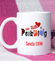 Mesajlı Psikolog Tasarımlı Kişiye Özel Psikolog Kupa Bardak