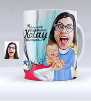 BK Gift Kişiye Özel Bayan Kadın Hastalıkları Ve Doğum Uzmanı Karikatürlü Beyaz Kupa Bardak  1