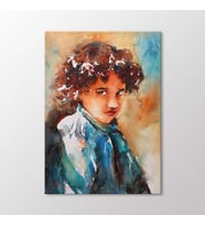 Arty Tablo Suluboya Portre Tablo (Karışık)