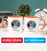 İkili Sevgiliye Sevgililer Günü Hediyesi 11 Kupa Bardak Turuncu