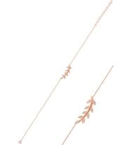 Söğütlü Silver Gümüş rose zirkon taşlı yaprak bileklik