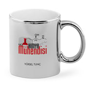 BK Gift Kişiye Özel Mesleki Kimya Mühendisi Krom Kupa Bardak  2
