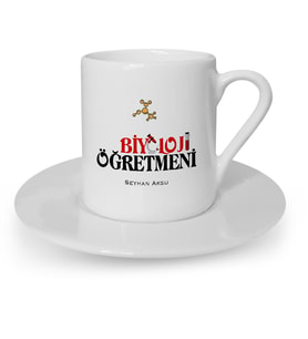 BK Gift Kişiye Özel Biyoloji Öğretmeni Türk Kahvesi Fincanı
