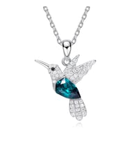 Monemel Swarovski Yesil Taşlı Gümüş Anka Kuşu Kolye (Altın Kaplama) AYNI GUN TESLIM Sevgililer Günü Hediyesi