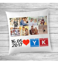 Kişiye Özel Fotoğraf Baskılı Yastık - Sevgiliye Hediye (Beyaz)