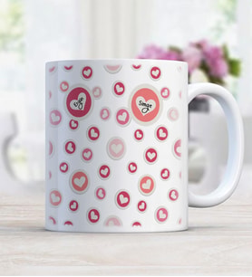 BK Gift Kişiye Özel Beyaz Kupa Bardak Sevgililer Günü Temalı 37