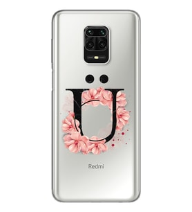 ÇiçekliHarfTasarımSüperŞeffafSilikonTelefonKılıfıXiomaiRedmiNote9Pro-Note9sÜ-Har