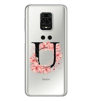 ÇiçekliHarfTasarımSüperŞeffafSilikonTelefonKılıfıXiomaiRedmiNote9Pro-Note9sÜ-Har