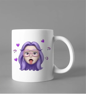 Emoji Kız Stiker Kupası