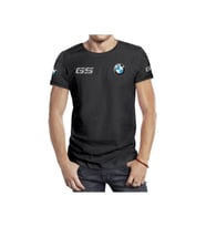 ZenBuy Bmw Gs Bisiklet Yaka Kısa Kollu Siyah T-shirt