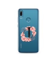 Pembe Çiçekli Harf Tasarım Süper Şeffaf Silikon Telefon Kılıfı Huawei Honor 9 Li
