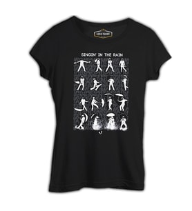Singin In The Rain Siyah Kadın Tshirt