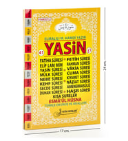 41 Yasin Kitabı - Orta Boy - 128 Sayfa - Fetih Yayınları - Mevlid Hediyeliği (Sarı)