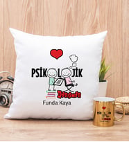Psikolojik Danışman Yastık ve Gold Kupa Bardak