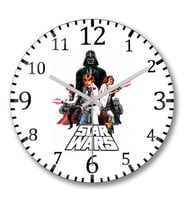 Star Wars Classico Duvar Saati Bombeli Gercek Cam