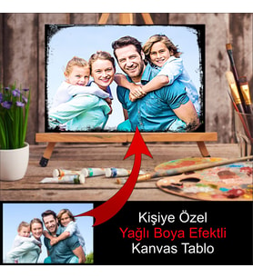 Kişiye Özel Fotoğrafınızdan Yağlı Boya Efektli Kanvas Tablo