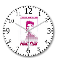 Fight Club Duvar Saati Bombeli Gercek Cam