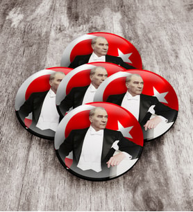 Atatürk Ahşap Rozet (5 Adet) 1