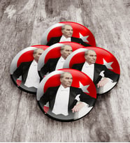 Atatürk Ahşap Rozet (5 Adet) 1